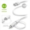 CELLULARLINE - USB Data Cable Dual For IPhone 5s/5c/5-Bianco -Negozio Di Elettronica 142010881