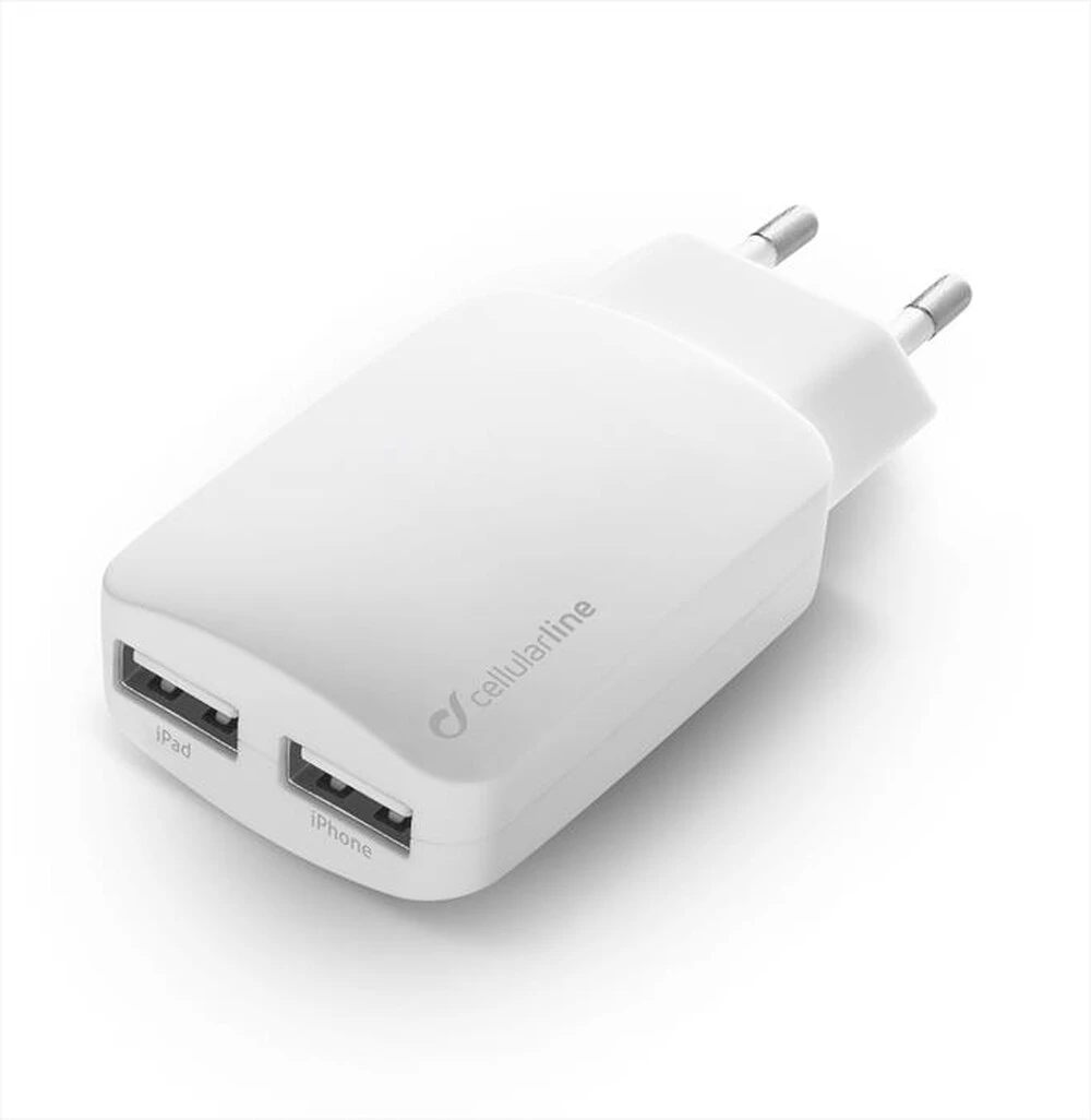 CELLULARLINE - Dual USB Charger-Bianco 5 CELLULARLINE - Dual USB Charger-Bianco - immagine 3