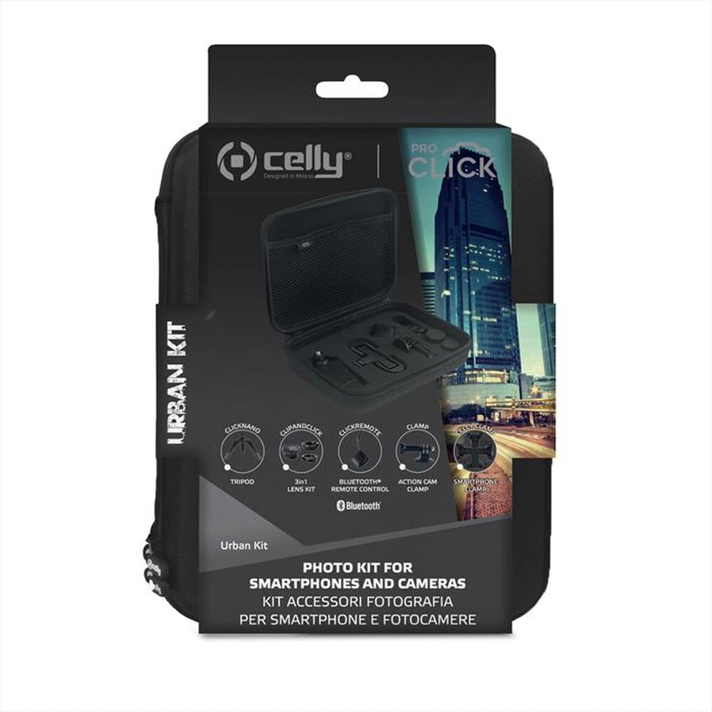 CELLY - URBANKIT NANOTRI CLAMP REMOTE LENS KIT-Nero/Plastica 5 CELLY - URBANKIT NANOTRI CLAMP REMOTE LENS KIT-Nero/Plastica - immagine 3