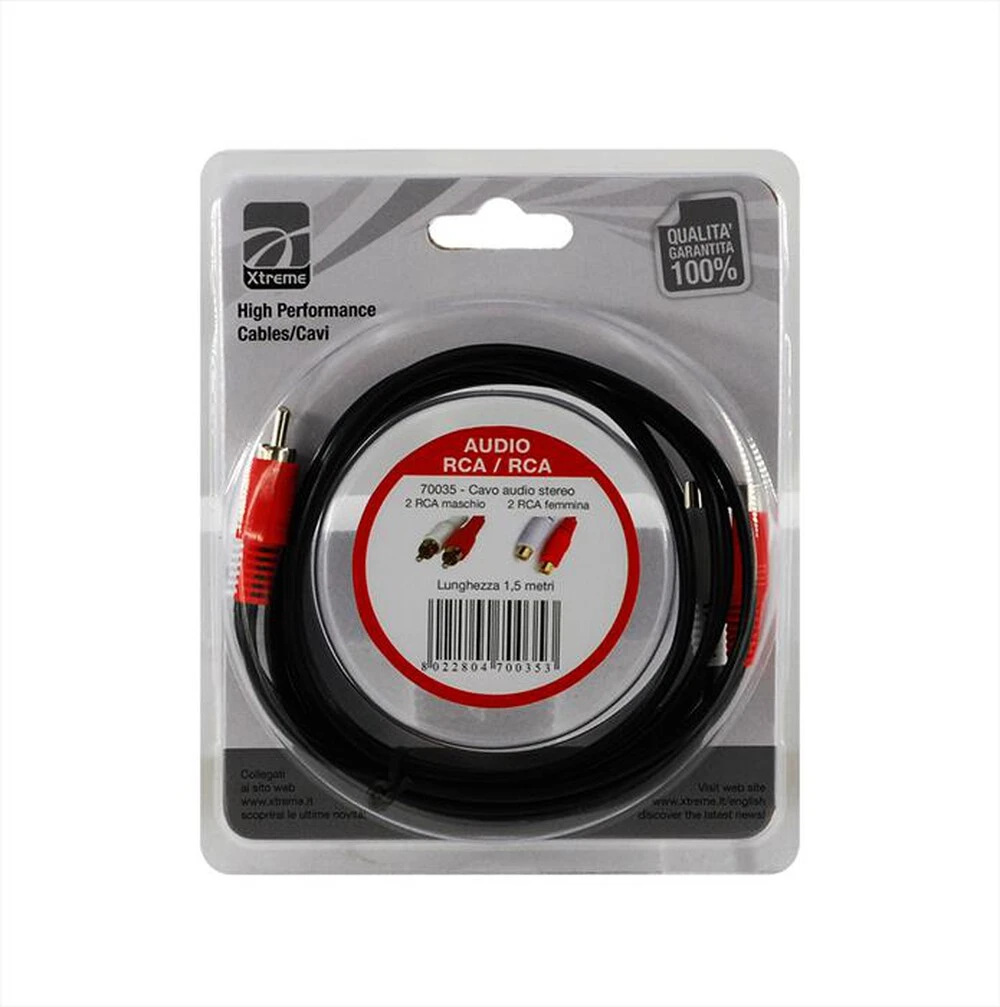 XTREME - CAVO AUDIO 2 RCA-NERO 3 XTREME - CAVO AUDIO 2 RCA-NERO