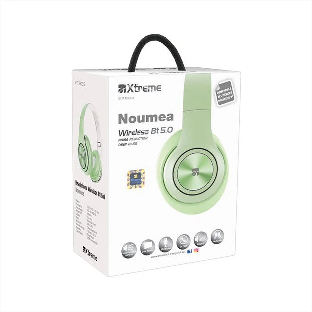 XTREME - HEADPHONE NOUMEA WIRELESS BT 5.0-VERDE 4 XTREME - HEADPHONE NOUMEA WIRELESS BT 5.0-VERDE - immagine 3