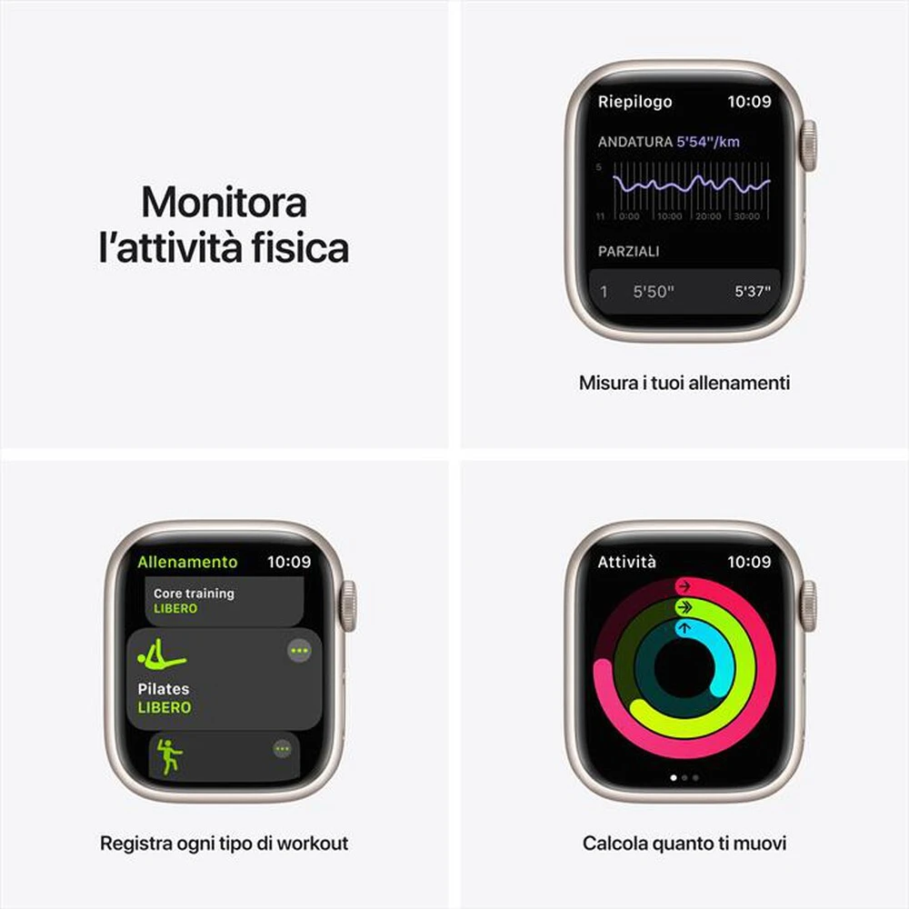 APPLE - Apple Watch NIKE Series 7 GPS+Cellular 41 Allu-Galassia Sport PlatinoPuroNero 8 APPLE - Apple Watch NIKE Series 7 GPS+Cellular 41 Allu-Galassia Sport PlatinoPuroNero - immagine 6