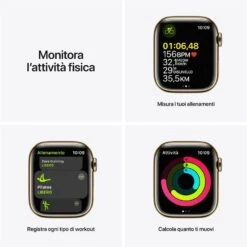 APPLE - Apple Watch Series 7 GPS+Cellular 41mm Acciaio Oro-Maglia Milanese Oro -Negozio Di Elettronica 212012817 5