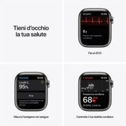 APPLE - Apple Watch Series 7 GPS+Cellular 45mm Acciaio-Maglia Milanese Grafite -Negozio Di Elettronica 212012828 4