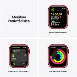 APPLE - Apple Watch Series 7 GPS 41mm Alluminio-Sport Band (PRODUCT)RED -Negozio Di Elettronica 212012833 5