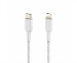 BELKIN - CAVO INTRECCIATO DA USB-C A LIGHTNING 2M-bianco