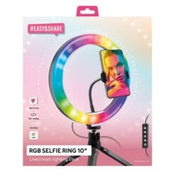 SBS - TESELFIRINGCLIP10RGB Selfie Ring Da 10" -Negozio Di Elettronica 222004059 10