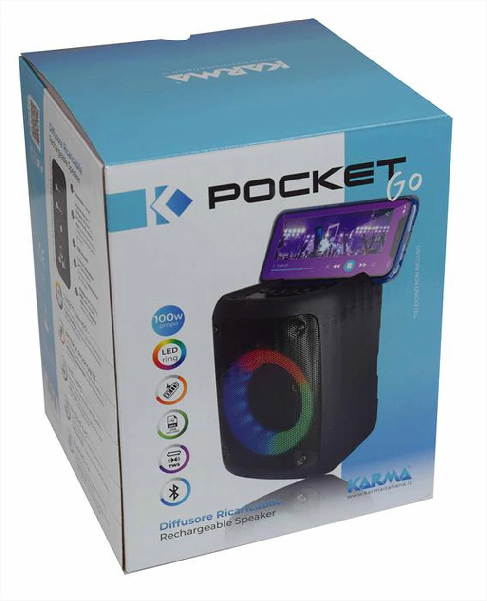 KARMA - Diffusore Amplificato Ricaricabile POCKET GO-Nero 7 KARMA - Diffusore Amplificato Ricaricabile POCKET GO-Nero - immagine 5