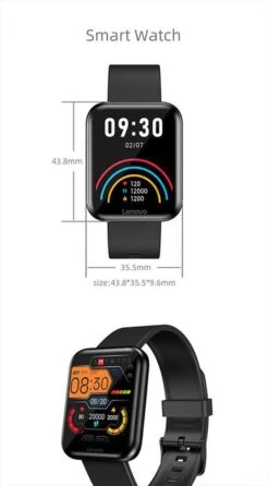 LENOVO - Smartwatch E1MAX Touchscreen A Colori-NERO -Negozio Di Elettronica 222005386 4