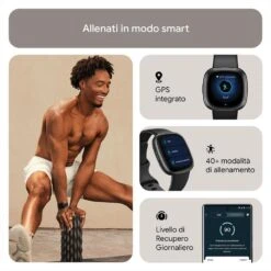 FITBIT - VERSA 4 - FB523BKBK-NERO/ALL GRIGIO GRAFIT -Negozio Di Elettronica 222008272 2