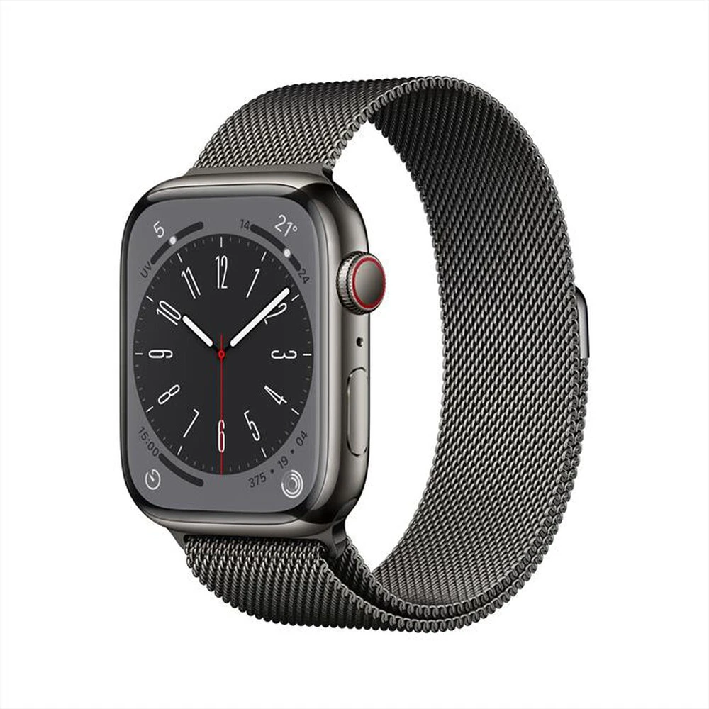 APPLE - Watch Series 8 GPS + Cellular 45mm Acciaio-Grafite - Milanese 3 APPLE - Watch Series 8 GPS + Cellular 45mm Acciaio-Grafite - Milanese