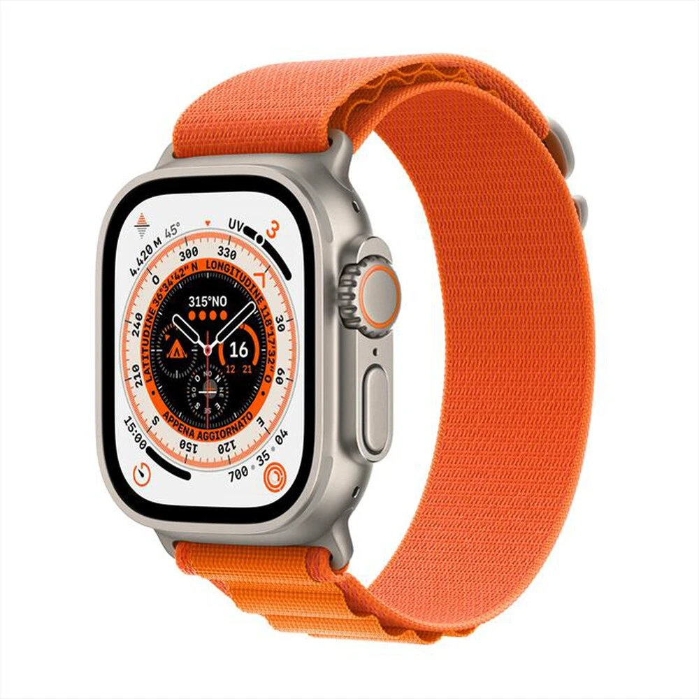 APPLE - Watch Ultra GPS + Cellular 49mm Small-Alpine Arancione 3 APPLE - Watch Ultra GPS + Cellular 49mm Small-Alpine Arancione