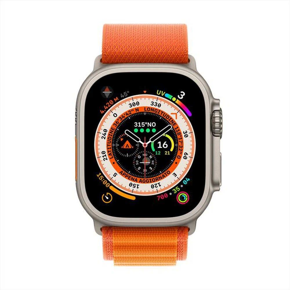 APPLE - Watch Ultra GPS + Cellular 49mm Small-Alpine Arancione 4 APPLE - Watch Ultra GPS + Cellular 49mm Small-Alpine Arancione - immagine 2