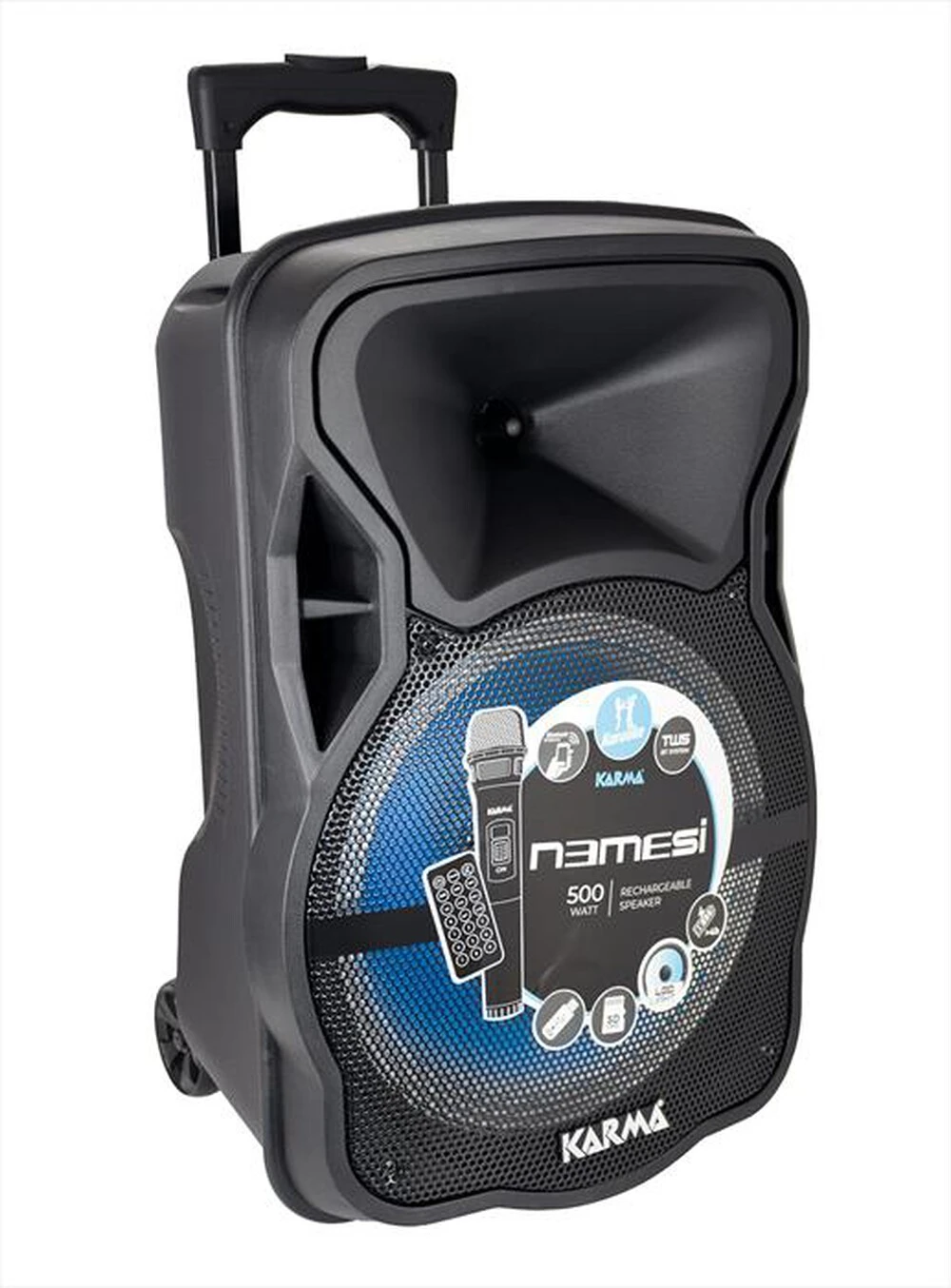 KARMA - Diffusore Amplificato Ricaricabile NEMESI-Nero 5 KARMA - Diffusore Amplificato Ricaricabile NEMESI-Nero - immagine 3