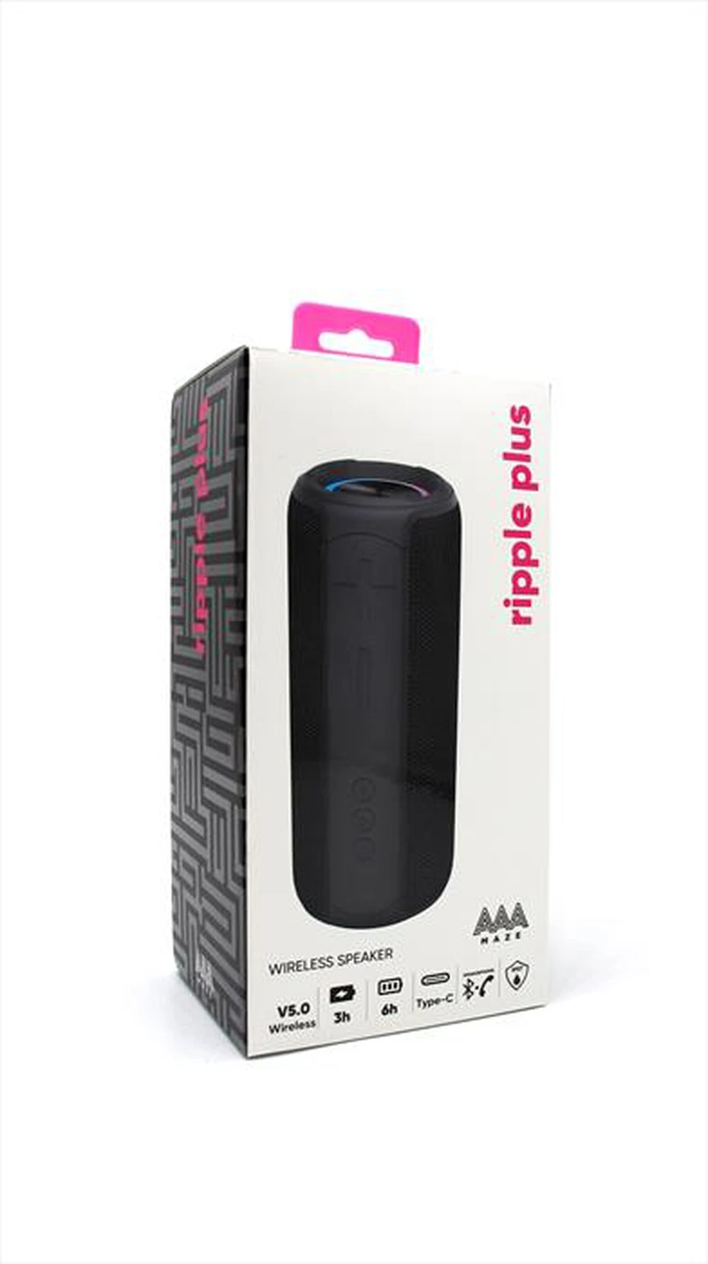 AAAMAZE - SPEAKER BLUETOOTH RIPPLE PLUS-NERO 6 AAAMAZE - SPEAKER BLUETOOTH RIPPLE PLUS-NERO - immagine 4